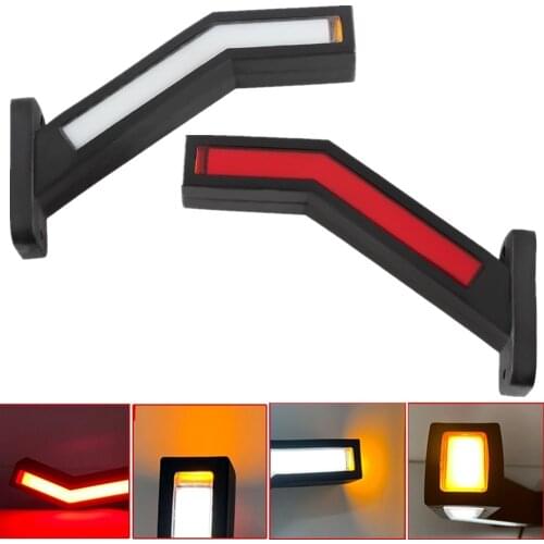 1 Pair Trailer LED Side Marker Lighting Outline Marker Truck Light 12-24V Running Water Light Flowing Trailer Side Marker Light