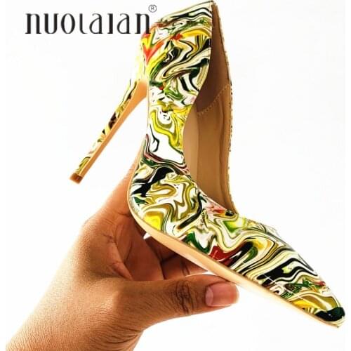 Brand Women Shoes Stiletto 12cm/10cm/8cm High Heels Women Pumps Patent Leather Pointed Toe Ladies Party Wedding Woman Shoes