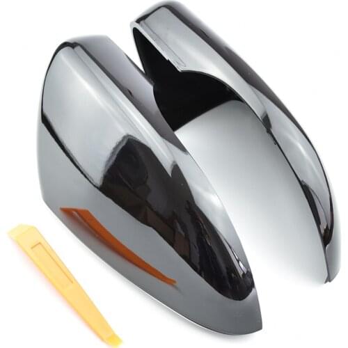 2PCS Side Car Mirror Covers Caps for VW Golf 6 GTI 6 Golf 6 R MK6 R20 Touran Pair Wing RearView Mirror Case Cover Trim Cap Black