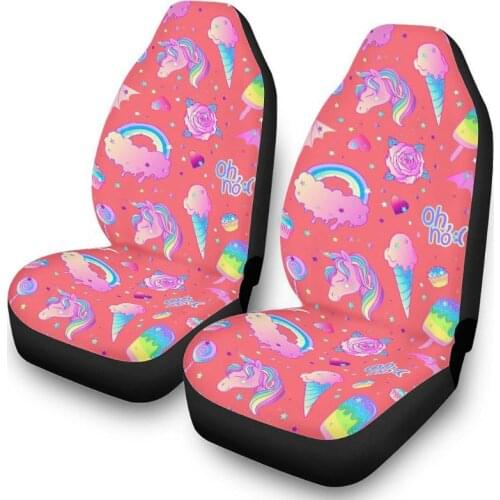 Front Seat Cover Sweet Red Polyester Bucket Seat Protectors 2pc Set Universal Fit white onesize"] E7CA