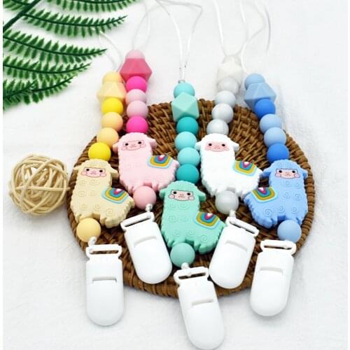 Flower Silicone Baby Pacifier Clips Silicone Crown Pacifier Chain Holder Baby Shower Gift