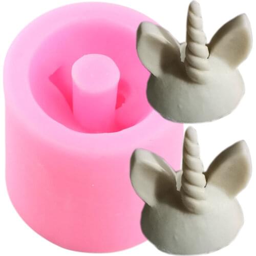 Unicorn Straw Topper Silicone Molds Fondant Cake Decorating Tools DIY Epoxy Resin Soap Mold Candy Clay Chocolate Gumpaste Moulds
