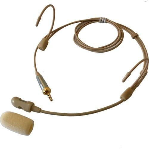 Bolymic HS01 Headset Headworn Microphones Mikrofon For Sennheiser EW100, EW300, EW500 Unidirectional Beige