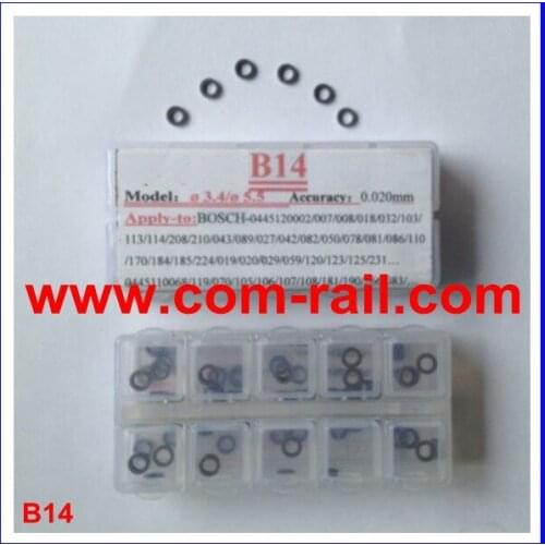 Injector adjusting shims B14, shim size: 1.20mm-1.86mm for 0445120# injector, each size 10pcs, total 670pcs