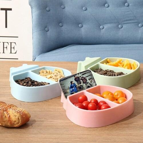 Creative Ladybug Shape Snack Bowl Nuts And Dry Fruits Storage Box Plate Dish Snack Storage Tray Home Organizer With Phone Holder