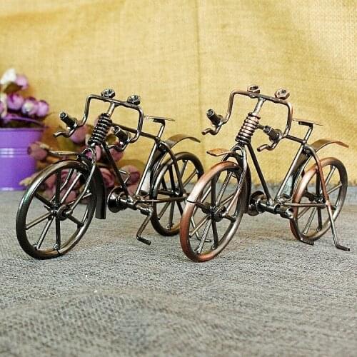 Hot sale creative hand-made wrought iron bicycle model decorations metal crafts birthday gifts souvenirs home hotel decorations