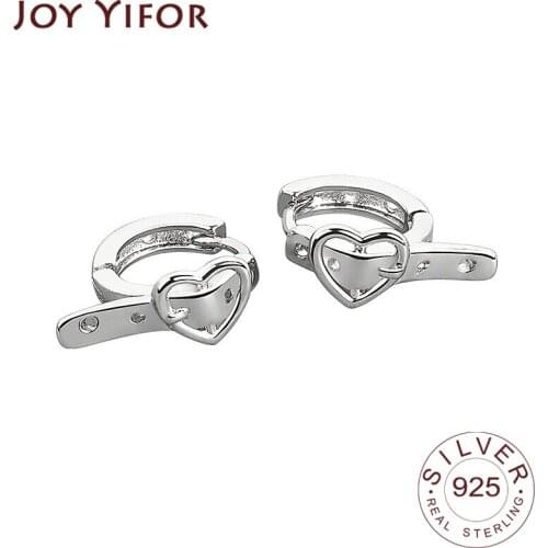 Minimalist 925 Sterling Silver Stud Earrings Belt Geometric Ellipse Handmade Earrings Party Accessories Jewelry Gift