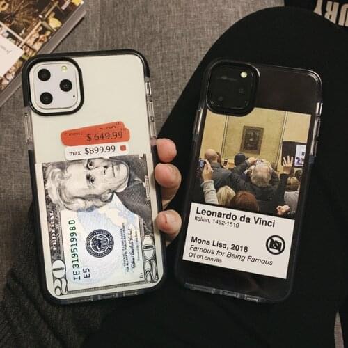 Fashion Picture Dollar Iphone Case for 12 Iphone 12pro Xs Xr Protect Cover Iphone 11 Pro Max Cases for Boys and Girls Luxury