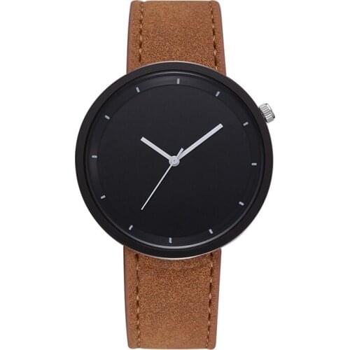 Men Quartz Watches 2019 New Fashion Simple Black Clock Brief Design Creative All Match Chic Accessory Male Wristwatches 1002