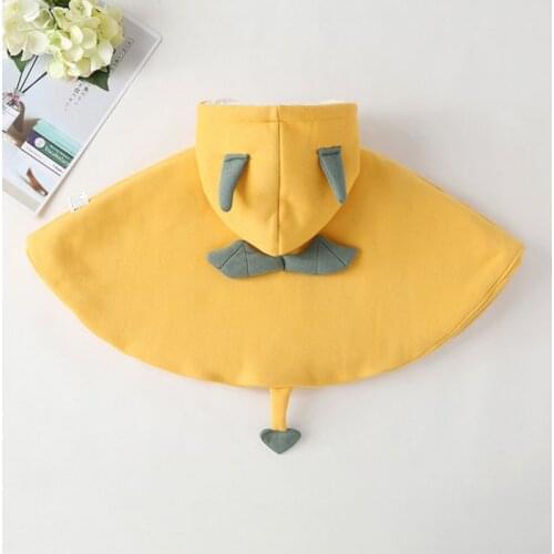 Baby Girl Hooded Cloak Coat 2021 Jacquard Cotton Cartoon Cape Poncho Baby Girls Spring Autumn Outerwear