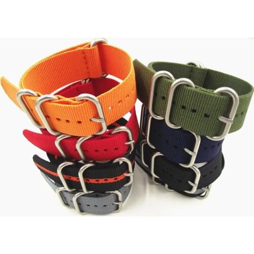 Wholesale 10PCS/lot Heavy duty nylon straps 18mm 20mm 22mm 24mm Nylon Watch band NATO strap zulu strap watch strap