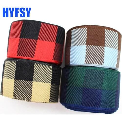 New 1-1/2 38mm plaid ribbon 10 yards DIY handmade materials bow headdress gift wrap sewing fabric Double sided