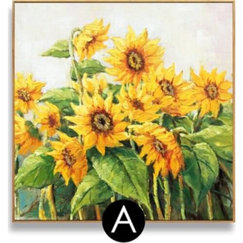 Sunflowers No Framed Hand Made Paints Oil Painting Wall Art Oil Painting for Living Room Wall Decor on Canvas For Home