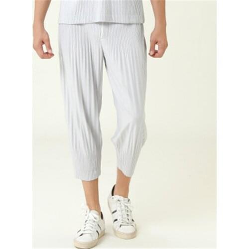 Miyake Fold Life Harem Pants Mens Loose HP Series All-match Pants Casual Mens Bloomers Sports Men