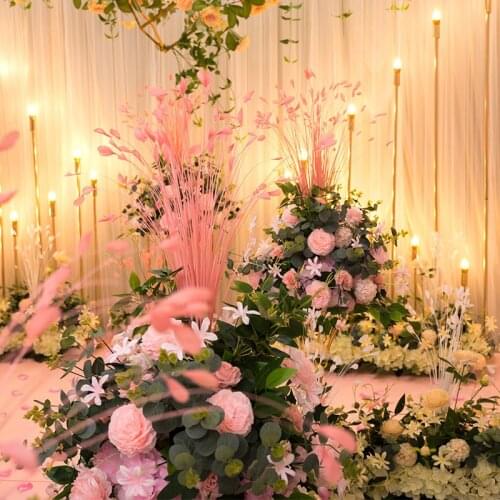 Silk Peacock leaf artificial centerpieces flower ball DIY all kinds of flower heads wedding decor wall shop table accessorie