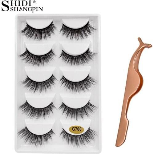 SHIDISHANGPIN 3d mink lashes mink eyelashes 5 pairs eyelash extension kit eyelashes maquiagem false lashes