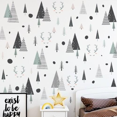 Modern Wall Stickers Kids Teenager Room Decoration Aesthetic Living Room Bedroom Decor Wall Decals Creative Poster Mural