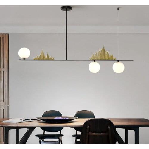 Modern Pendant Light white glass ball Hanging Lamp Restaurant Bar Lamp Counter Lights Luminaires Suspendu Loft Rockery lamp