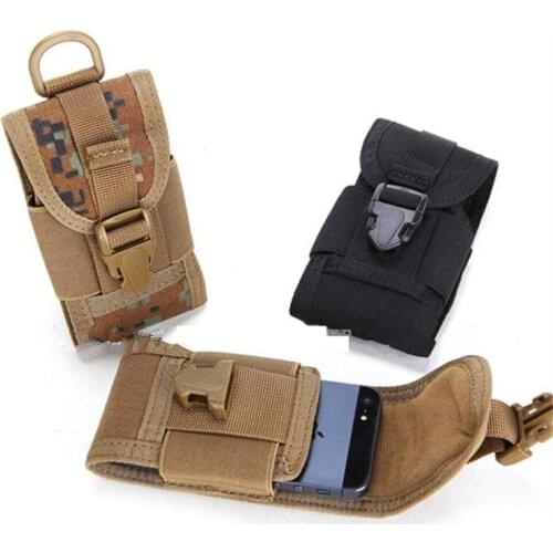 5/6 Inches EDC Outdoor Tactical Waist Belt Military Sport Molle Bag for Phone Waist Hanging Phone Sets Nylon Accessories Package