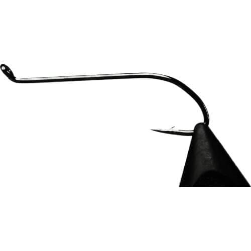 Tigofly 20 pcs/lot Silver Color Fly Tying Hook Long Shank Up Eyed Salmon Hook Fly Fishing Barbed Hooks