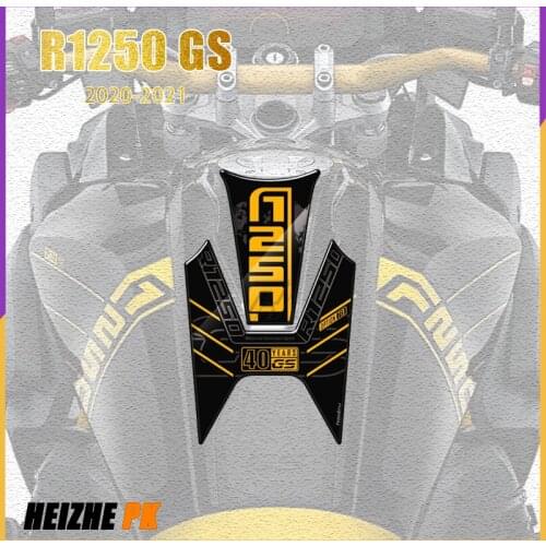 For BMW R1250GS 40 Years GS Triple Black 2020 2021 3D Motorcycle Gas Tank Pad Resin Tank Pad Protection Decals Stickers
