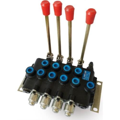 Forklift agricultural locomotive quadruple Four-way Bidirectional reset directional valve distributor