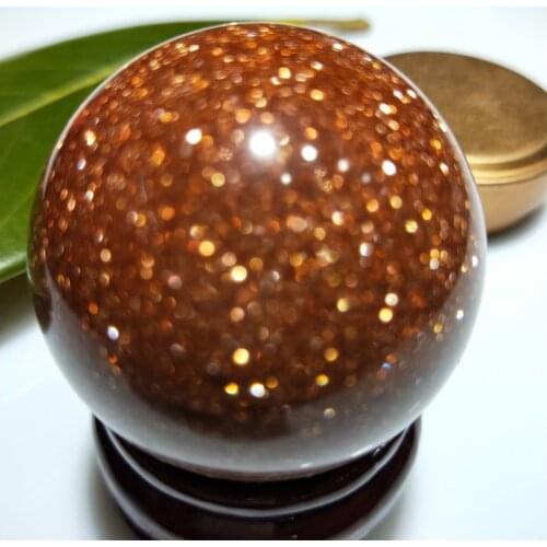 1pcs 40-60mm Natural Golden sand goldstone Sphere Globe Ball Chakra Crystal Reiki Healing Home decoration Crafts Minerals