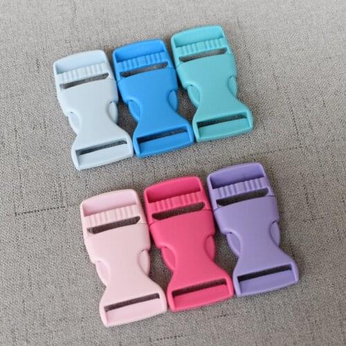 10 Pcs/Lot 25mm Colourful Plastic Release Buckle Strap For Bag Dog Collar Necklace Bracelet Paracord Sewing Accessory