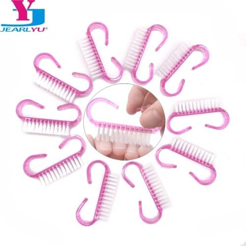100 Pcs/lot Pink Color Cleaning Nail Brush Set Care Manicure Soft Remove Dust Small Angle Nail Art Tools