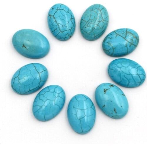 18x25mm 13x18mm 12x16mm Semi-precious stone Dome Oval Cabochon Flat Back Howlite Turquoise cabochons 15x20mm 10x14mm 8x10mm