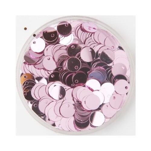 2000pcs 10mm Round Sequins PVC Flat Paillette Side Hole Sewing,Wedding Craft,Women Kids DIY Garment Accessory Lila Light Pink