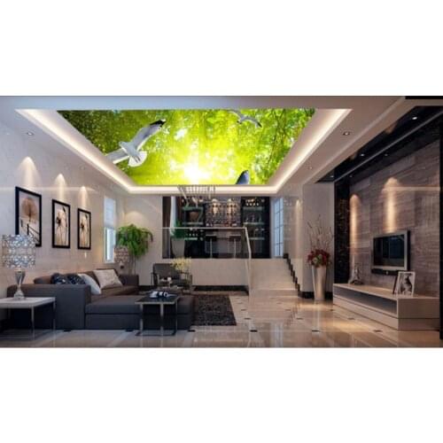 3D Fantasy Forest Ceiling Mural Bedroom Ceiling Background Wall Mural Wallpaper