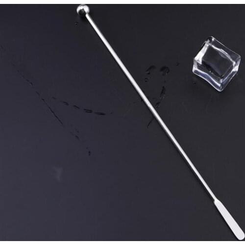 5Pcs 19cm Swizzle Sticks Cocktail Drink Mixer Reusable Long Handle Stainless Steel Cocktail Paddle Drink Stirrers for Office