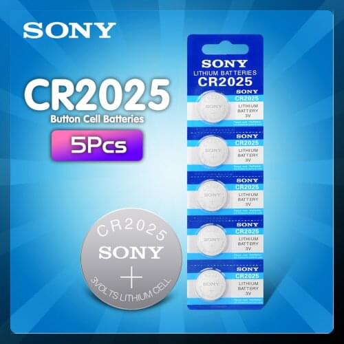 5PCS SONY Original cr2025 Button Cell Batteries cr 2025 ECR2025 DL2025 LM2025 3V Lithium Coin Battery For Watch Calculator