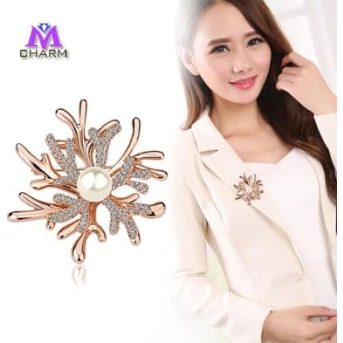 Allencoco Gold Brooches For Clothes