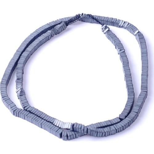 Natural stone 1pack/lot 2.5/3/4.4mm Matt Unpolished Square shape Loose Beads Hematite beads DIY Necklace Bracelet Jewelry Making