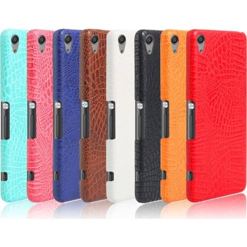For Sony XA F3111 F3112 Case Crocodile Grain Hard PC+PU Leather Surface Back Cover Hard Case for Sony Xperia XA F3116 Hard Cover