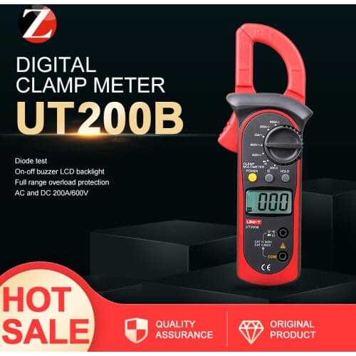 Digital Clamp Meters UNI-T UT200B LCD Backlight AC/DC Voltage AC Current Resistance Clamp Multimeter Multitester Multimetro