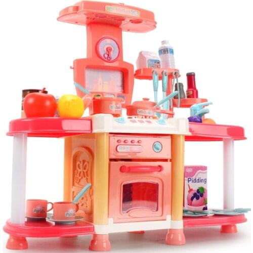 Boys and Girls Pretend Playchildren Food Toys Minature Items Simulation Kids Mini Set Kitchen Toys Light Sound Effects