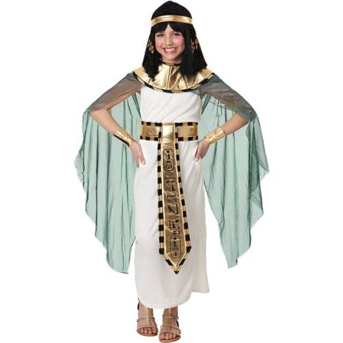 New Halloween Child Kid Baby Egyptian Pharaoh Cosplay The Princess Of Egypt Dress Cleopatra Costume For Girl School performance