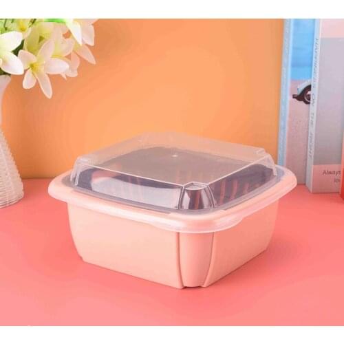 Double Drain Basket Washing Kitchen Refrigerator Strainer Vegetable Fruit Storage Dry Storage Double-layer Sink Filter Shelf