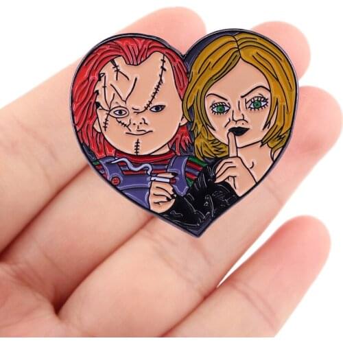 DZ1970 Halloween Enamel Pin Movie Brooches Bag Lapel Pin Cartoon Holiday Badge Backpack Decoration Jewelry Gift Accessories