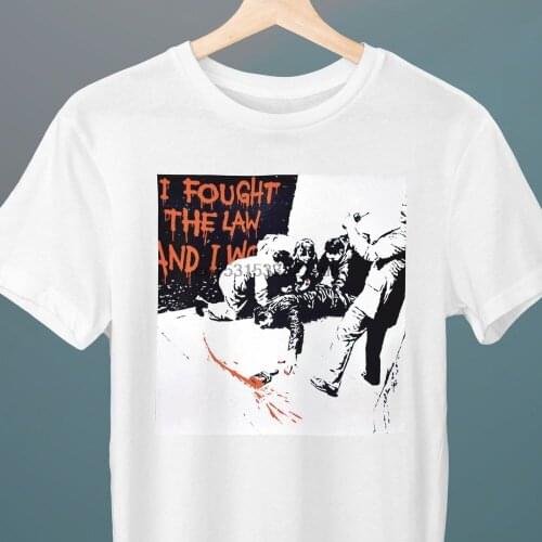 I Fought The Law Banksy Painting Unisex T Shirt Graffiti Art T Shirt Gift for Her Gift for Him Art Lover Gift