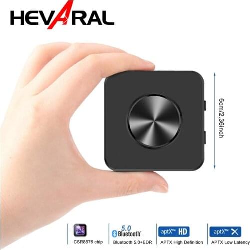 HEVARAL CSR8675 APTX Bluetooth Adapter 2IN1 5.0 Wireless Bluetooth Receiver Transmitter For TV PC Audio Adapters With 3.5mm Jack