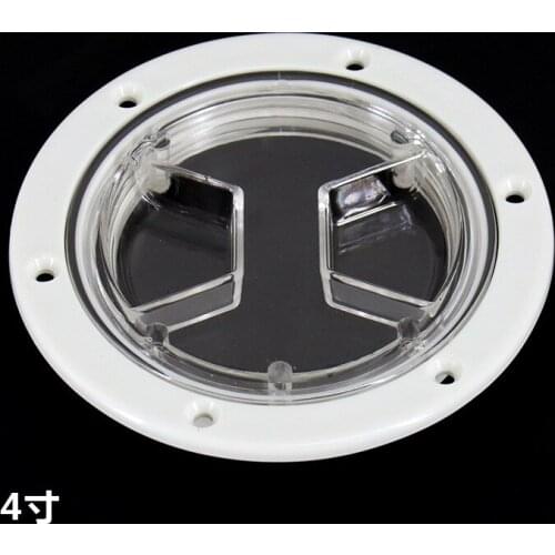 4/6 Inch round Transparent Deck Cover Hatch Cover Inspection Cover Yacht Fishing Boat RV ABS Plastic