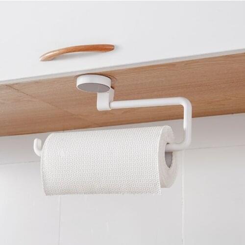 Kitchen Paper Holder Sticke Rack Roll Holder Bathroom Toilet Towel Rack Tissue Shelf Organizer Accessories Paper Holder Hanging