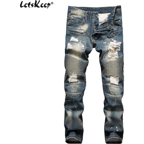 Рваные джинсы для мужчин LetsKeep China At AliExpress