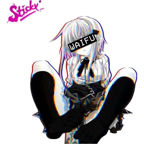 STICKY Koneko Kikuchi Sexy with Naked Anime Girls Car Sticker Motorcycle Off-road Laptop Trunk Guitar PVC Vinyl Stickers