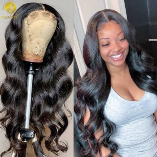 Mishell 180 Density Lace Front Wig Brazilian Body Wave Wig 13x4 Lace Front Human Hair Wigs