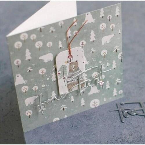 Mmao Crafts Metal Steel Cutting Dies Frohes fest letter decoration Stencil For DIY Scrapbooking Paper/photo Cards Embossing Dies